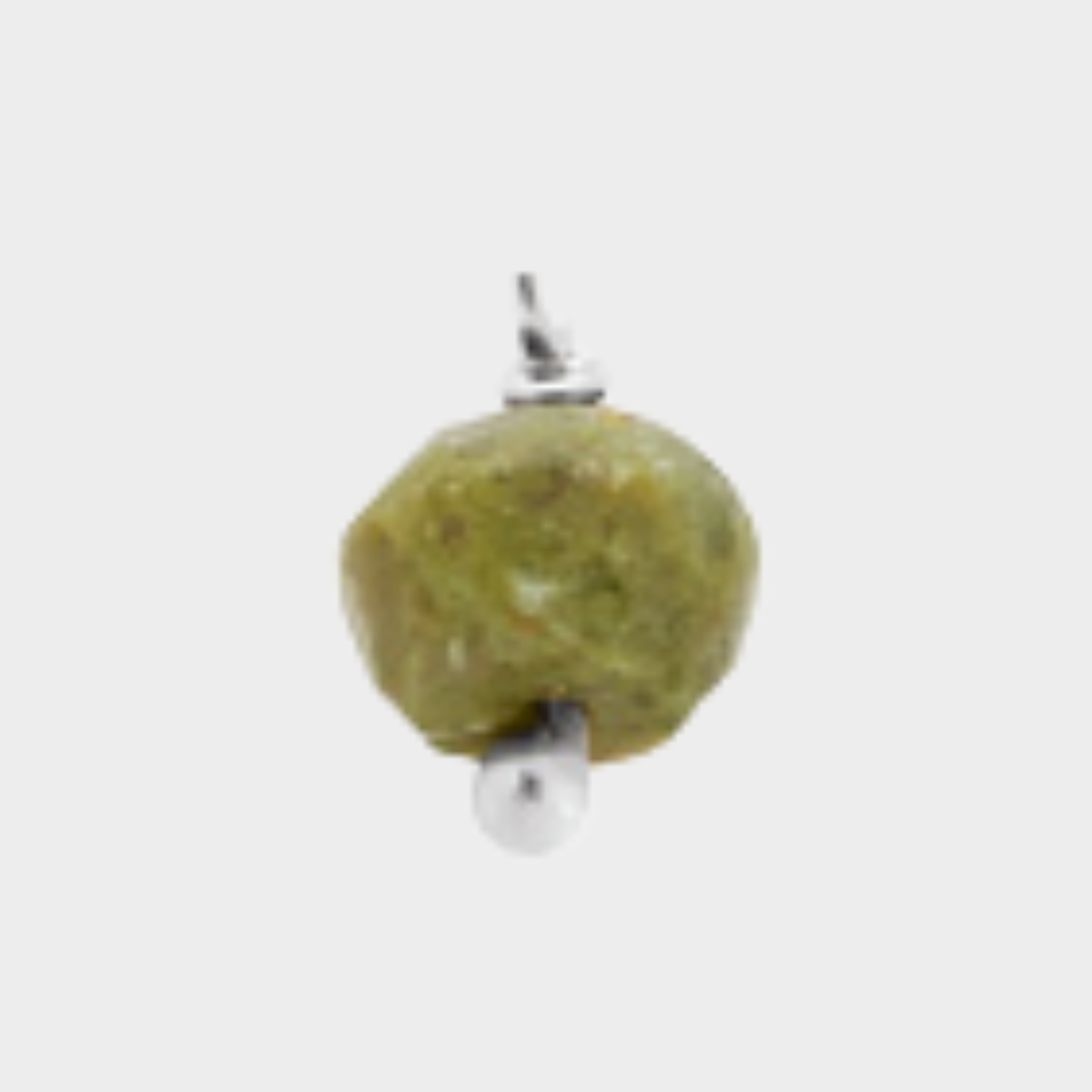 Pierre suspendue Argent massif Unakite