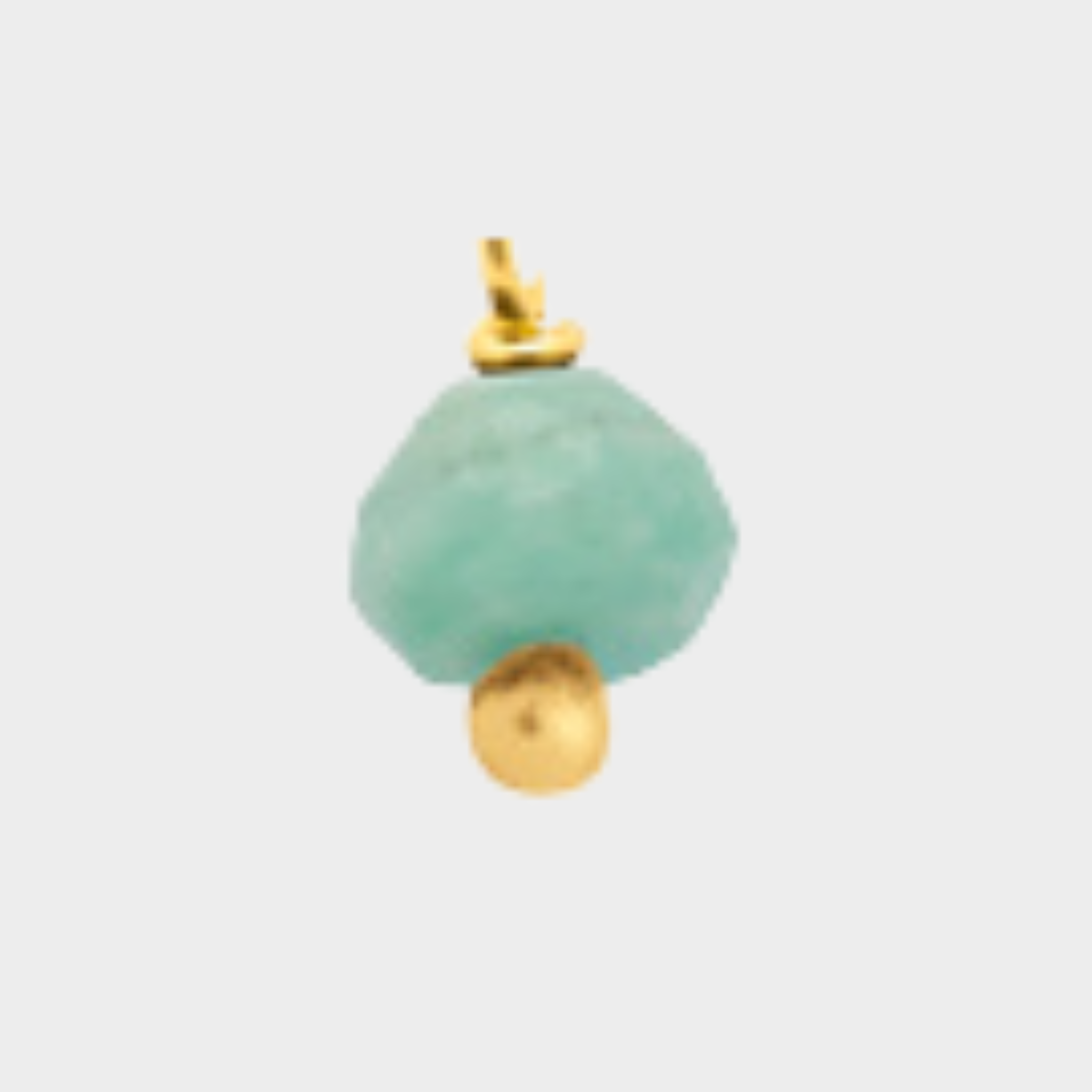 Pierre suspendue plaqué Or Amazonite