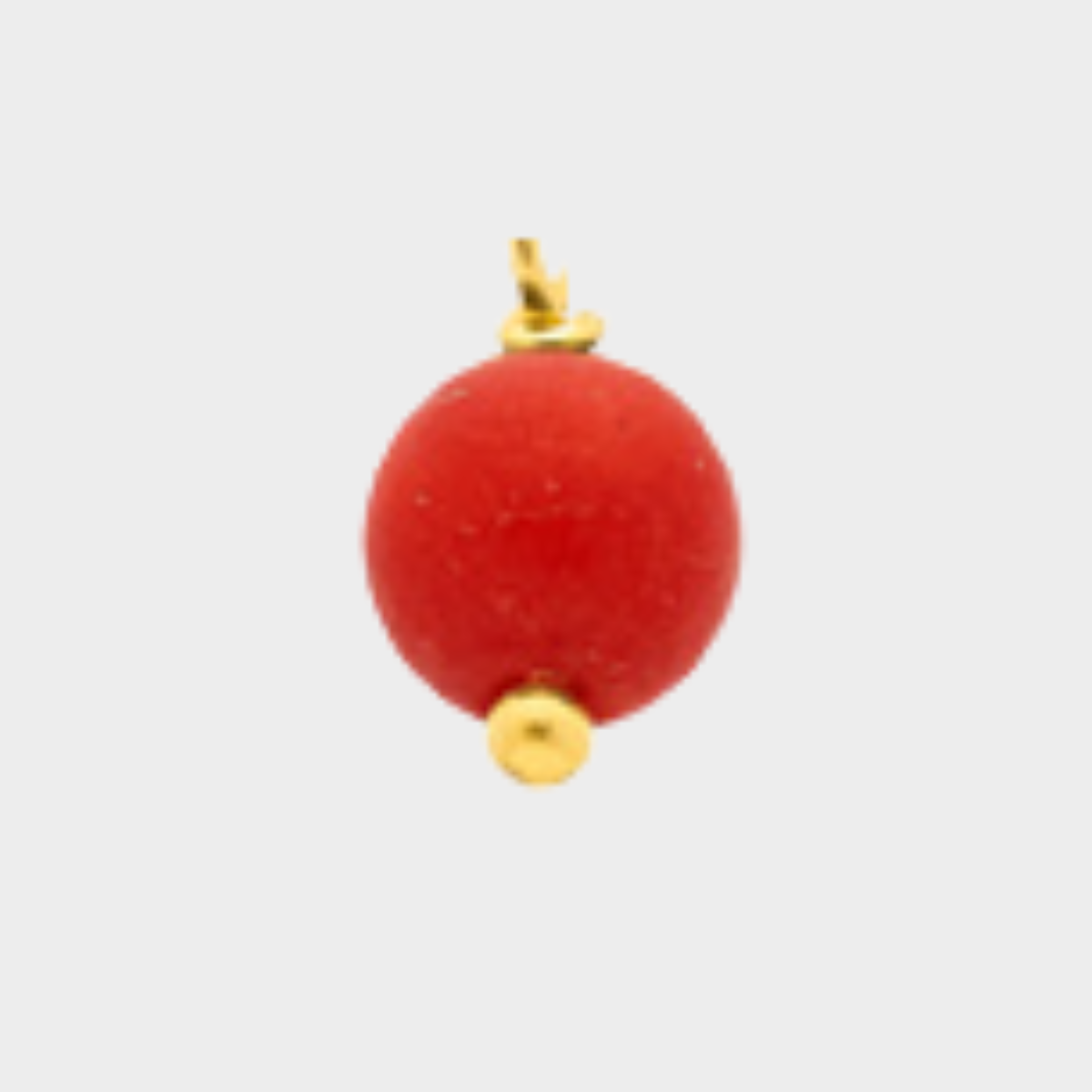 Pierre suspendue plaqué Or Bambou corail