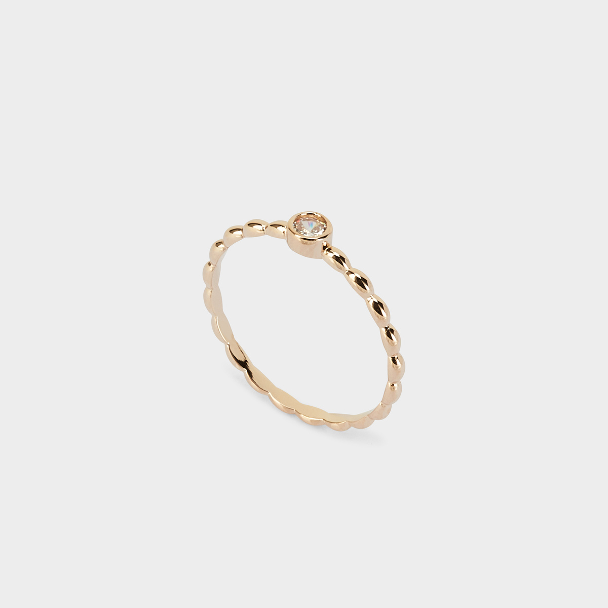 Bague one & one Purity plaqué or