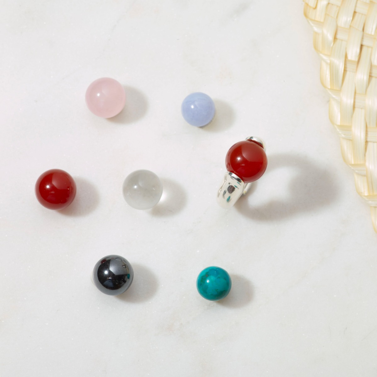 Bague aux pierres interchangeables®, 2 grosses pierres