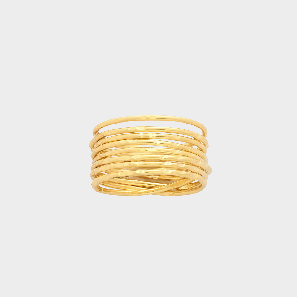 Bague multi anneaux plaqué or
