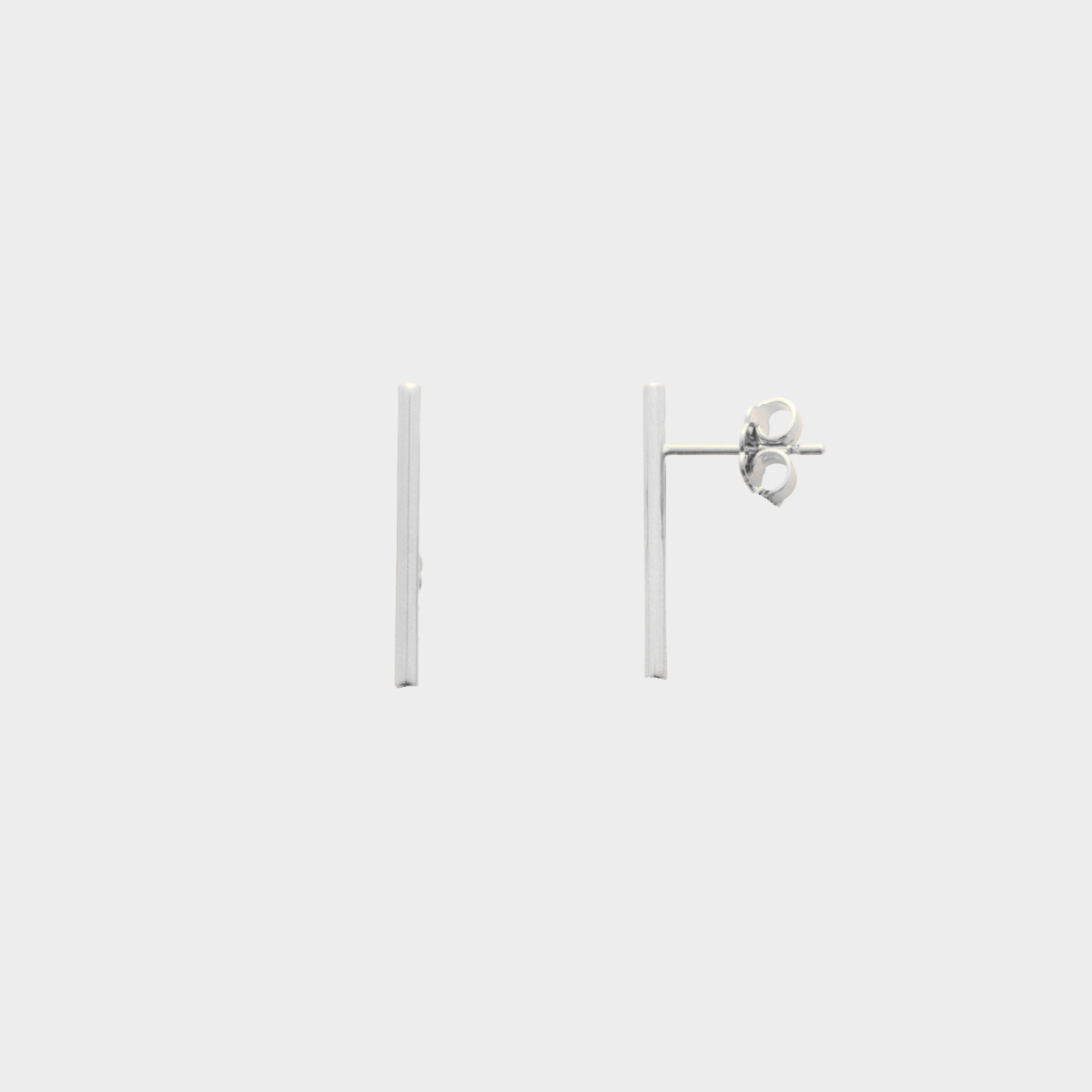 Boucles d'oreilles barres en argent

