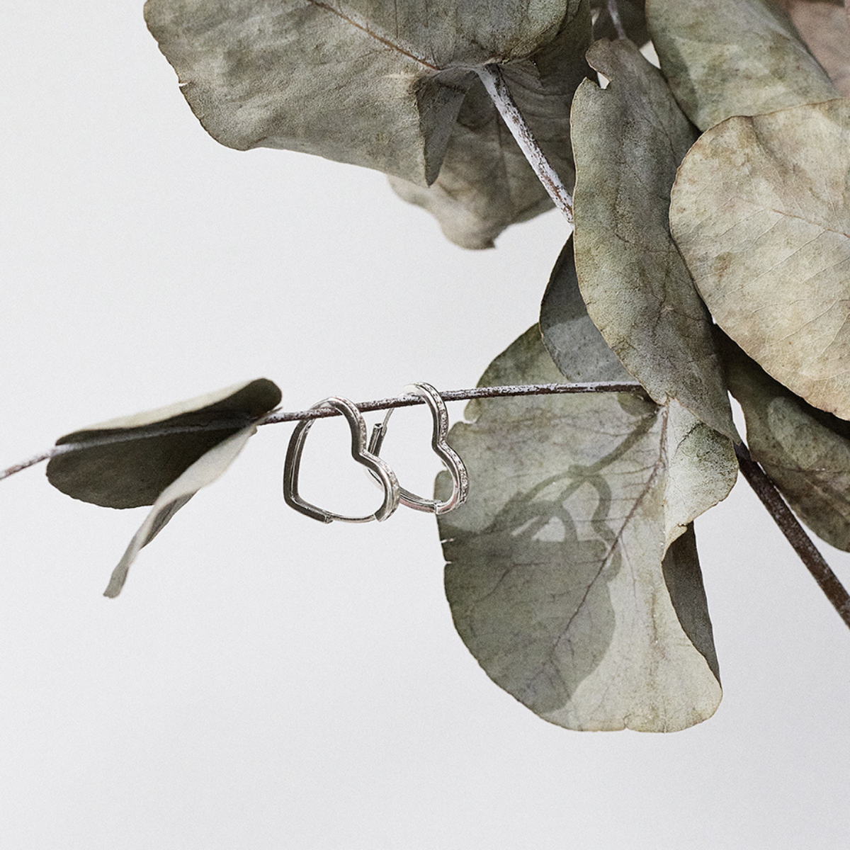 Boucles d'oreilles Cœur en balance argent