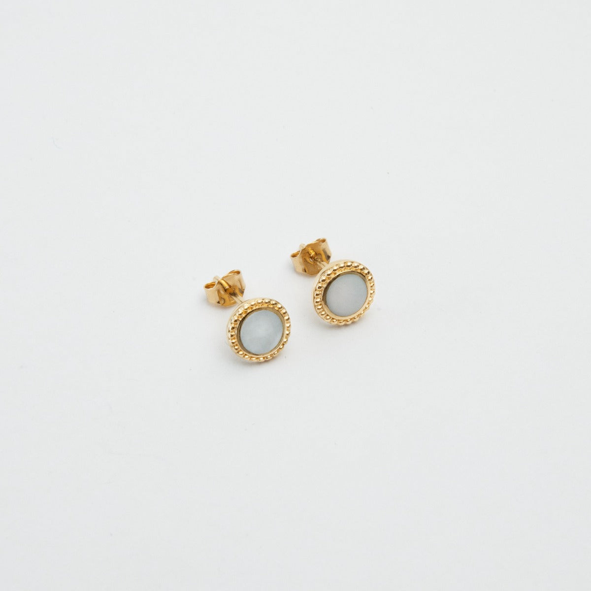 Boucles d'oreilles mini nacre ronde
