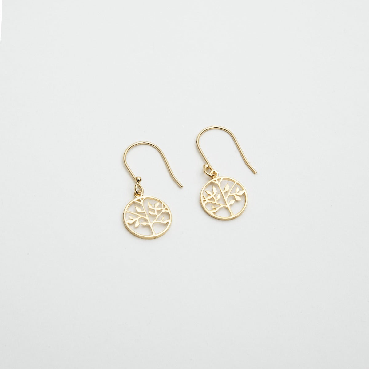 Boucles d'oreilles Arbre de Vie plaqué Or