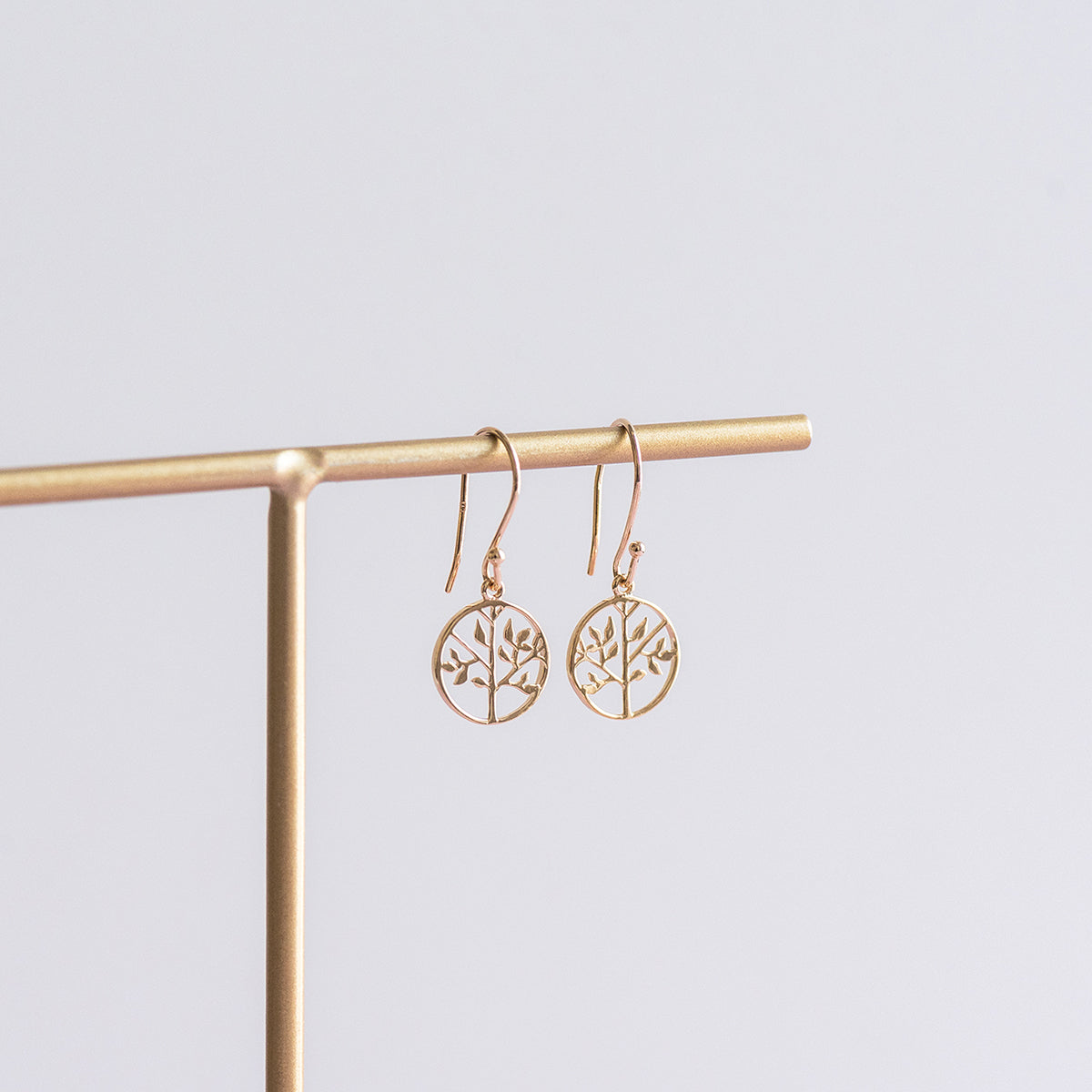 Boucles d'oreilles Arbre de Vie plaqué Or