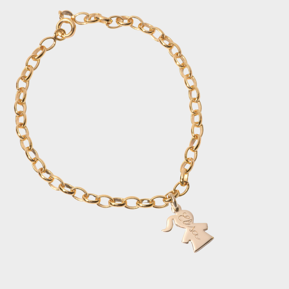 Bracelet chaîne petits maillons à composer plaqué or
