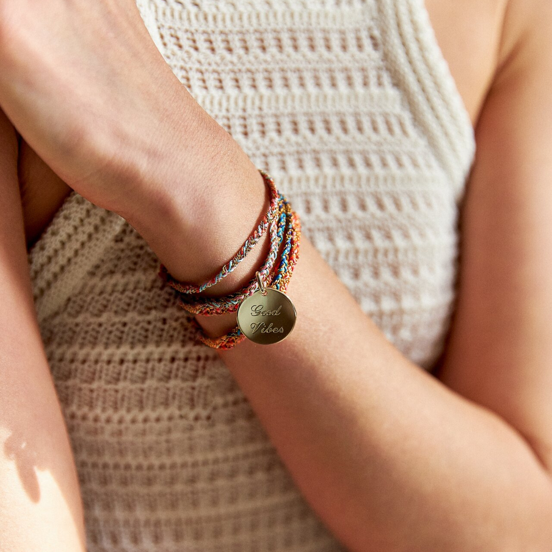 Bracelet chaîne tressée et breloque