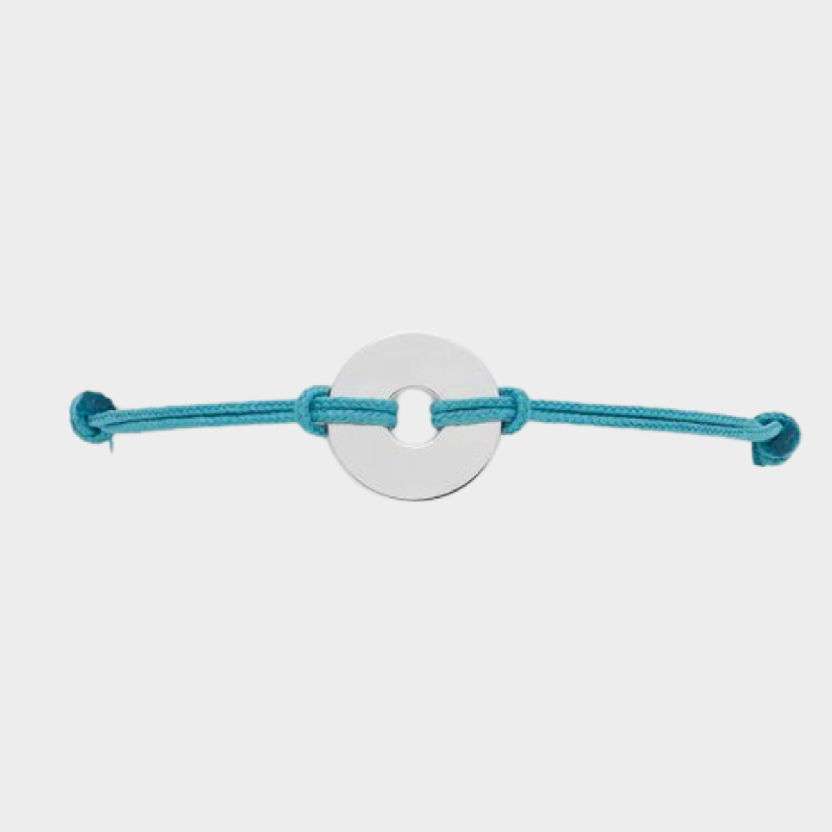Bracelet cordon avec cible argent à graver