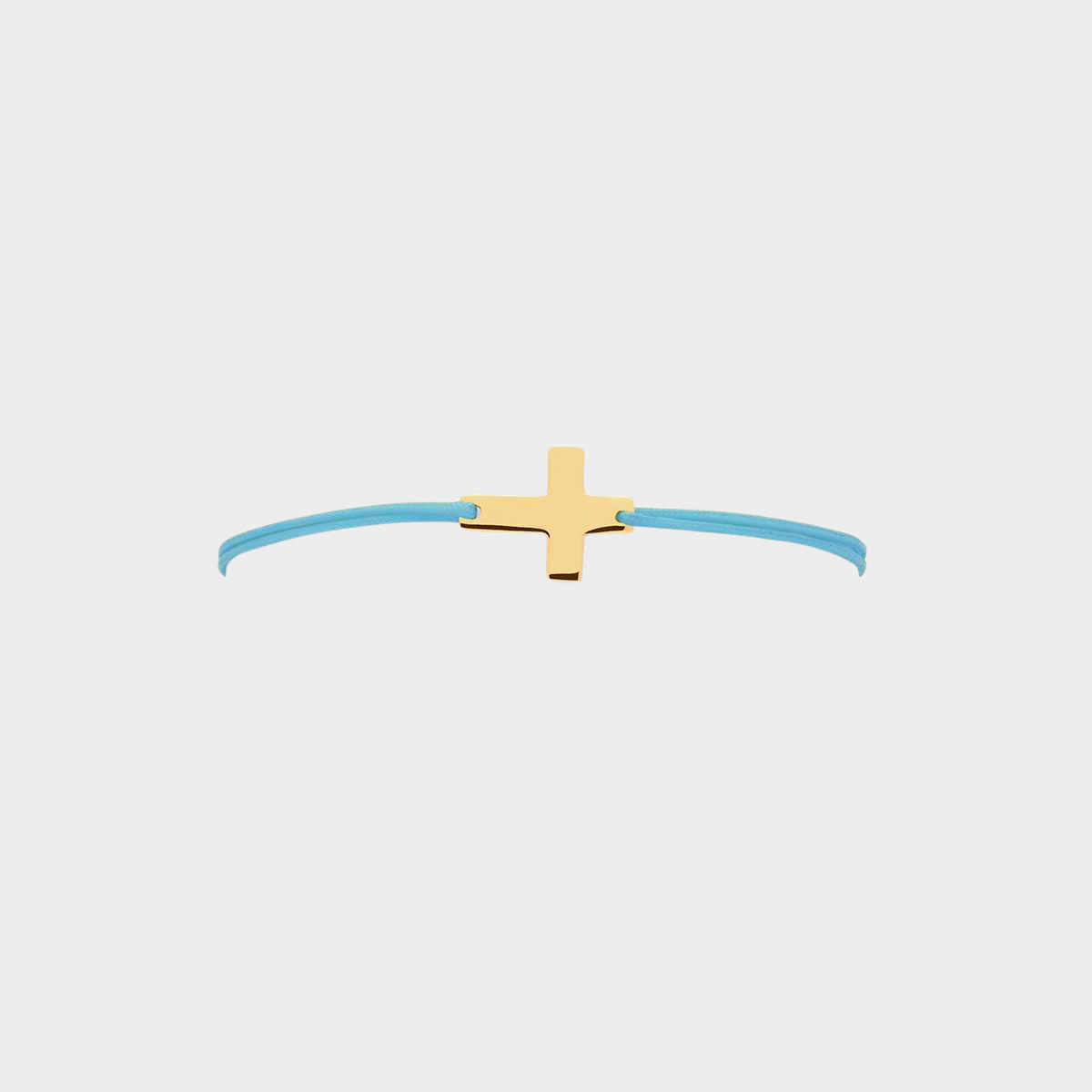 Bracelet mini croix à plat plaqué or