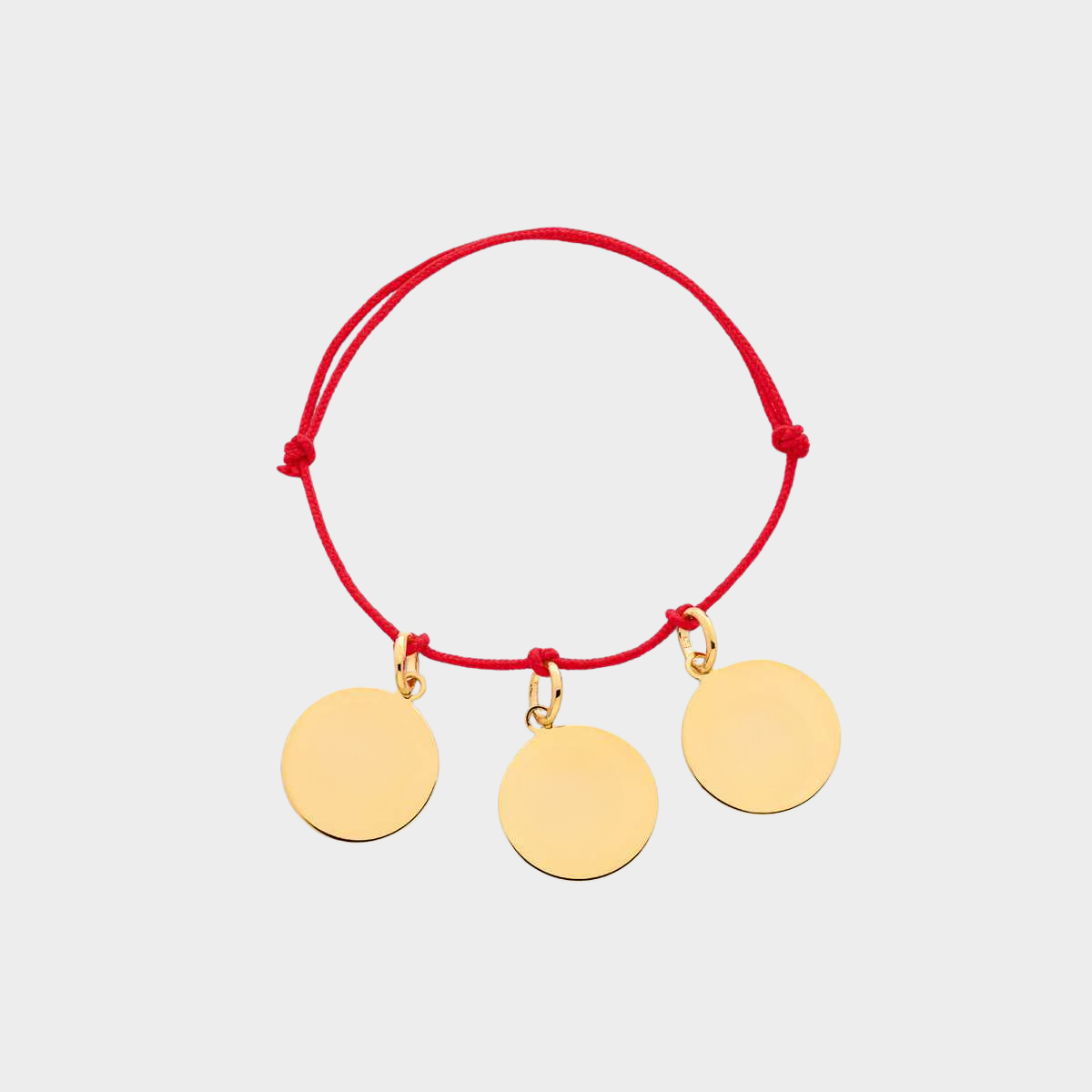 Bracelet petite médaille lettre gravure étoilée plaqué or