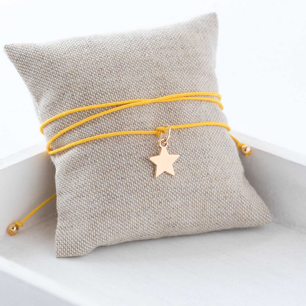 Bracelet Maya simple mini breloque plaqué or