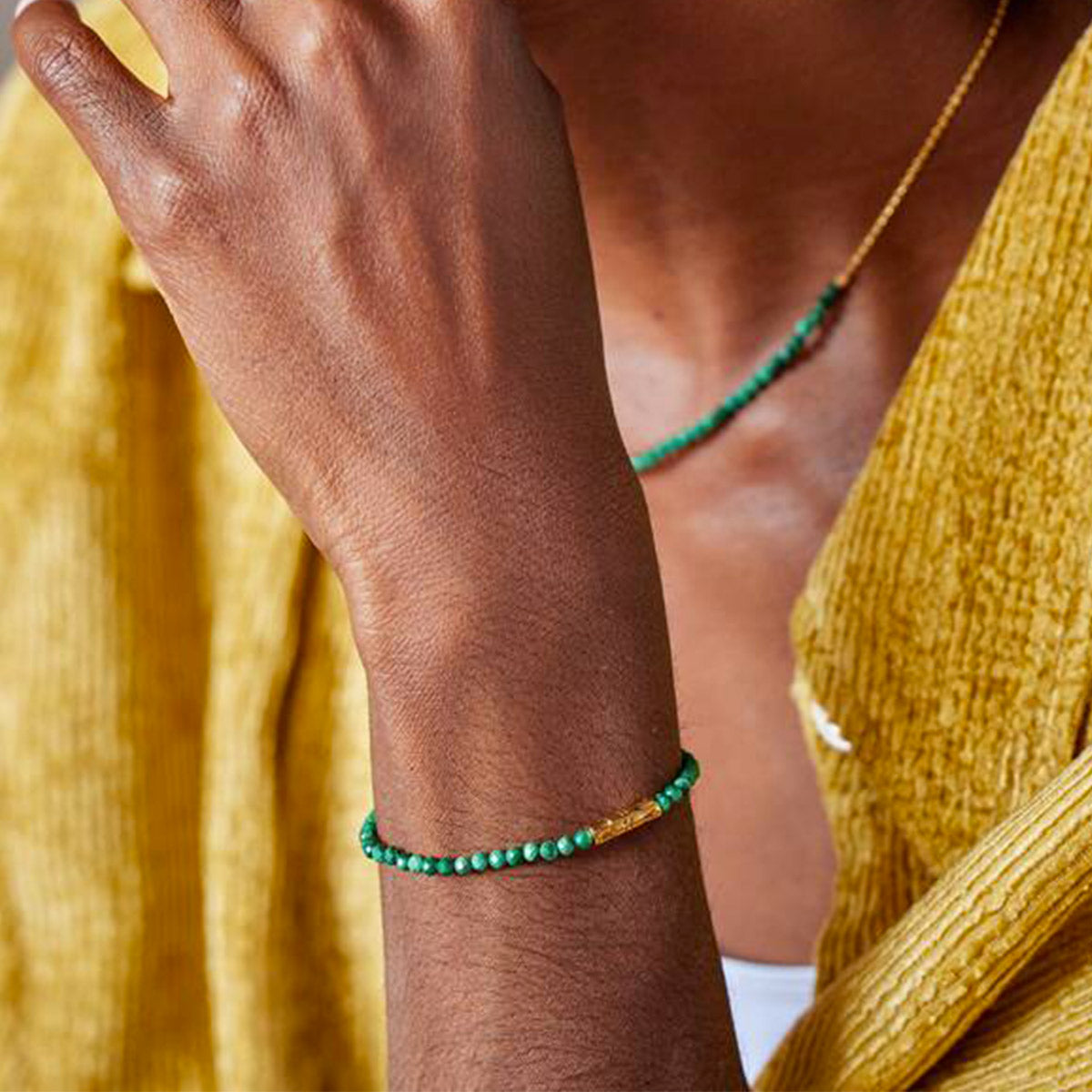 Bracelet Taj Mahal malachite