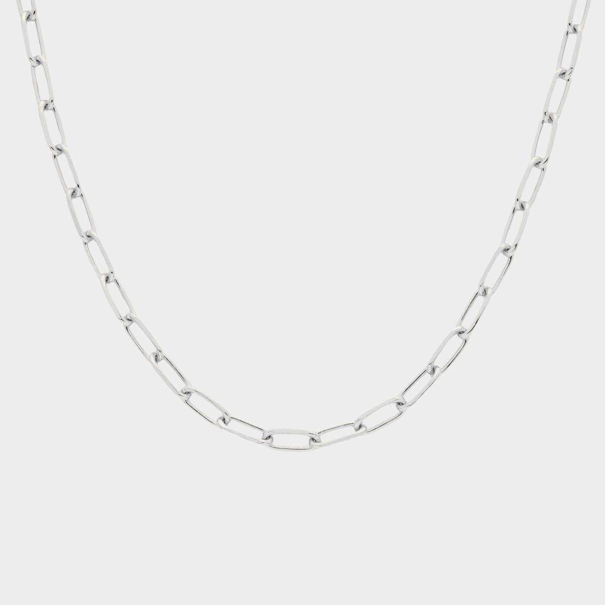 Chaîne maillon ovale moyen argent