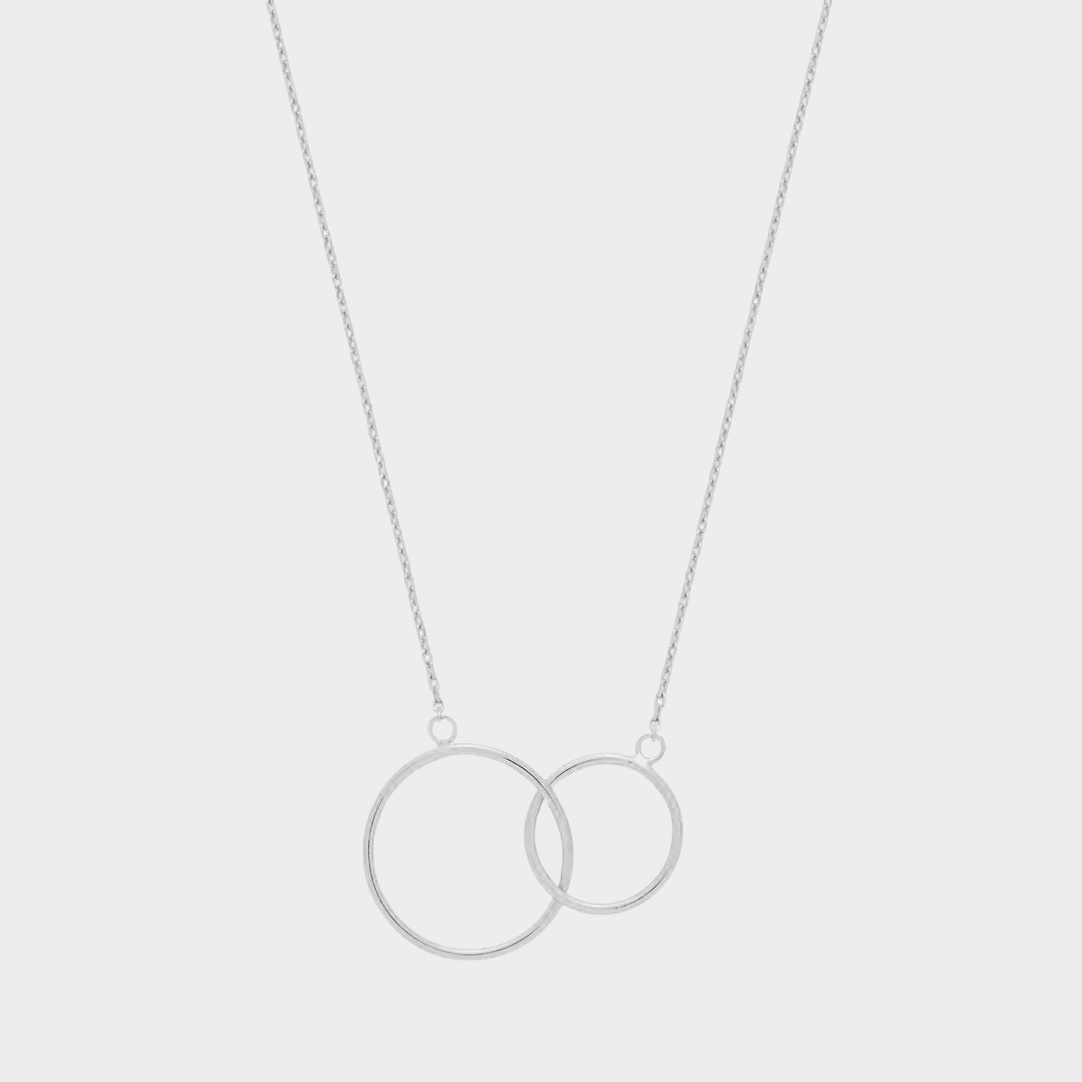 Collier duo anneaux argent