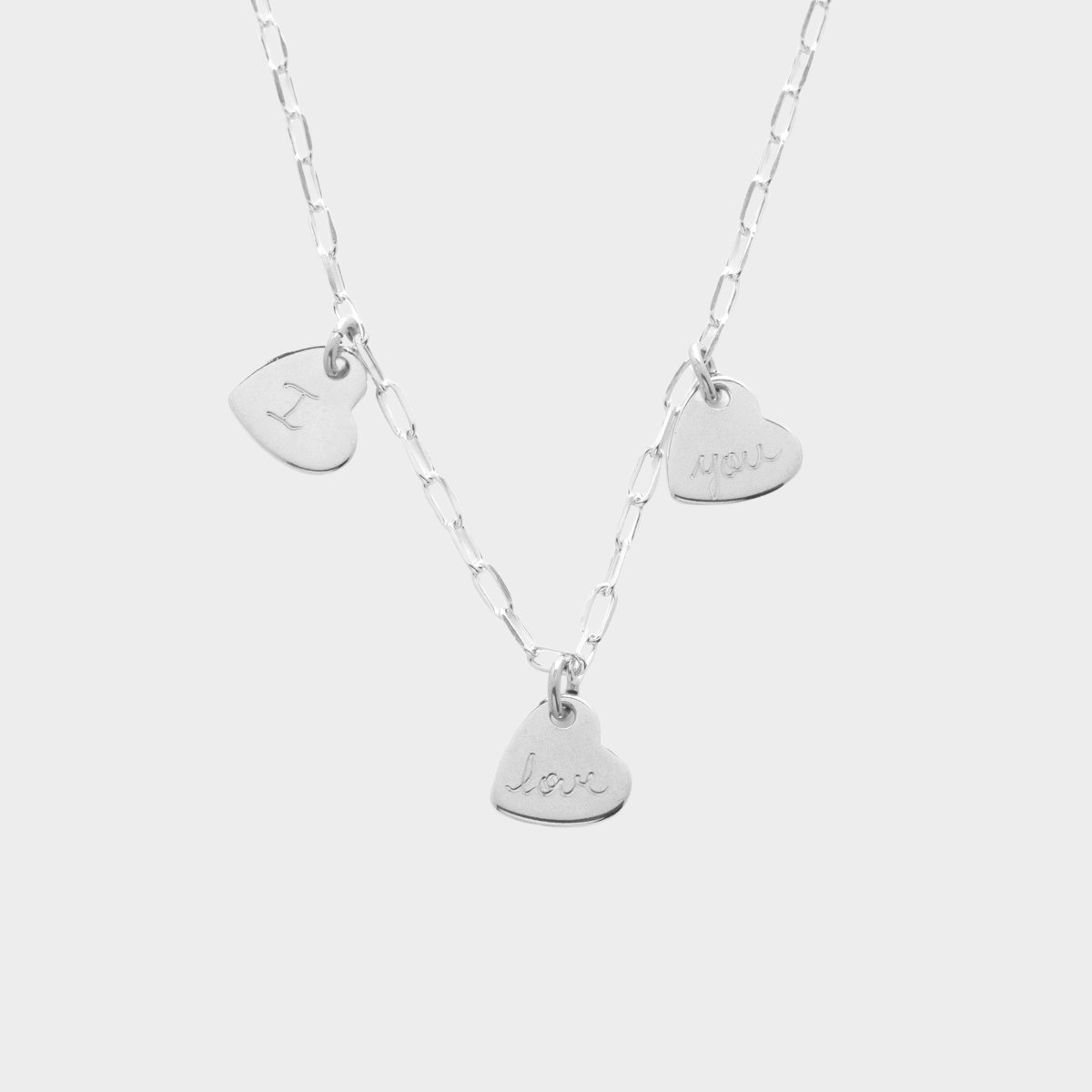 Collier mini breloques à composer sur chaîne maillon ovale argent
