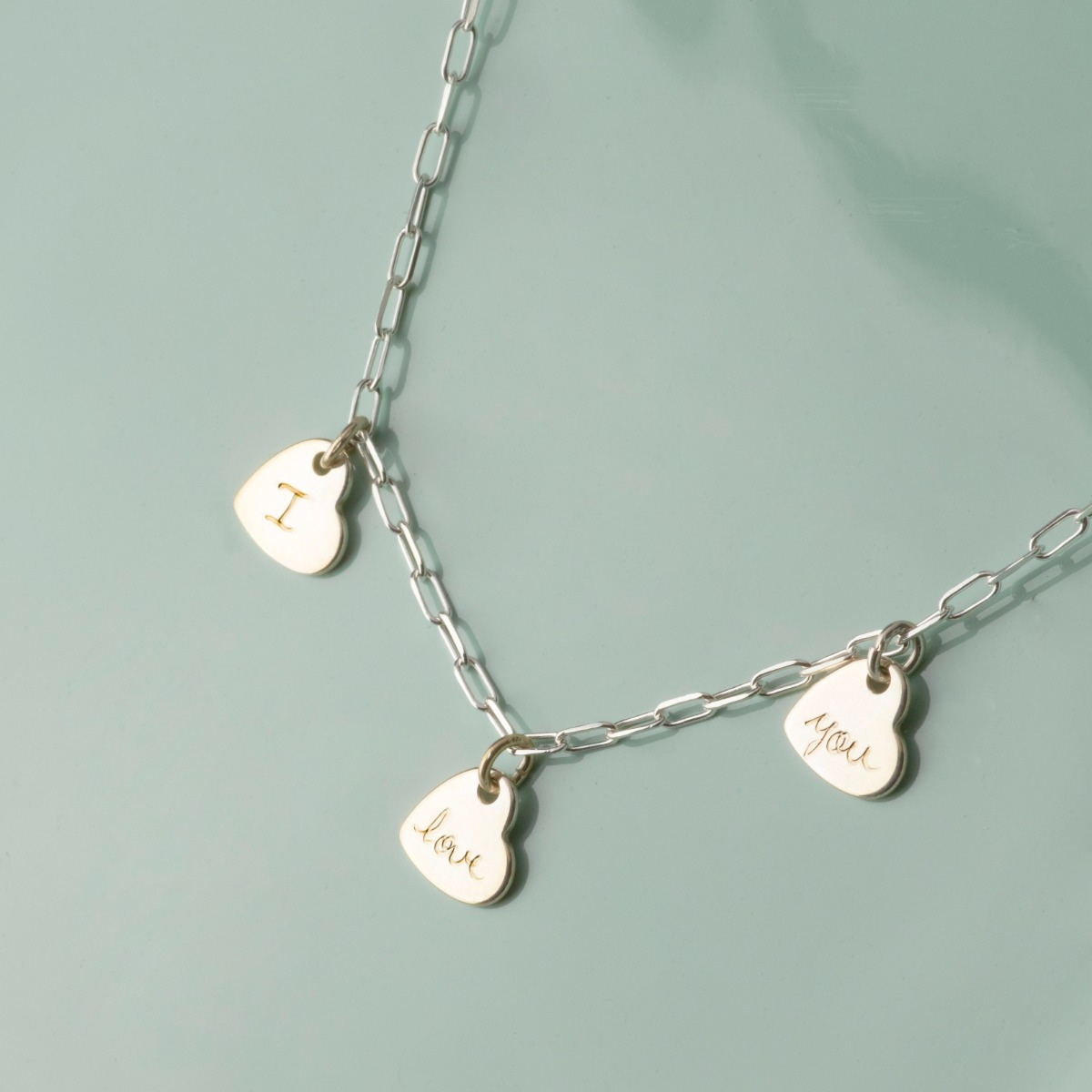 Collier mini breloques à composer sur chaîne maillon ovale argent