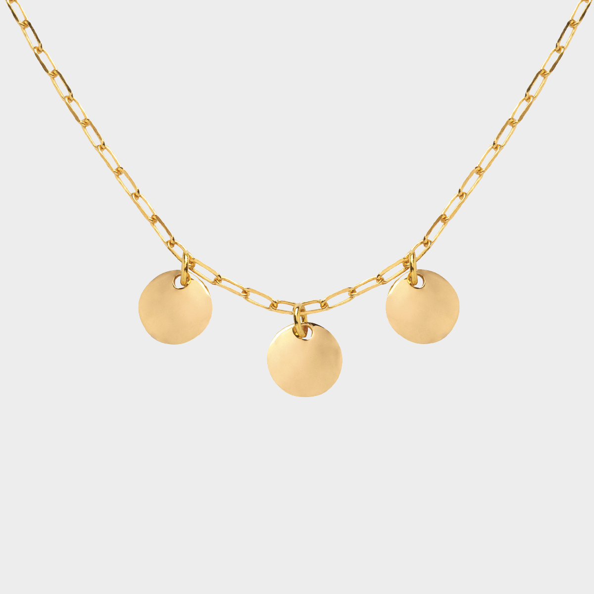 Collier mini breloques à composer sur chaîne maillon ovale plaqué or