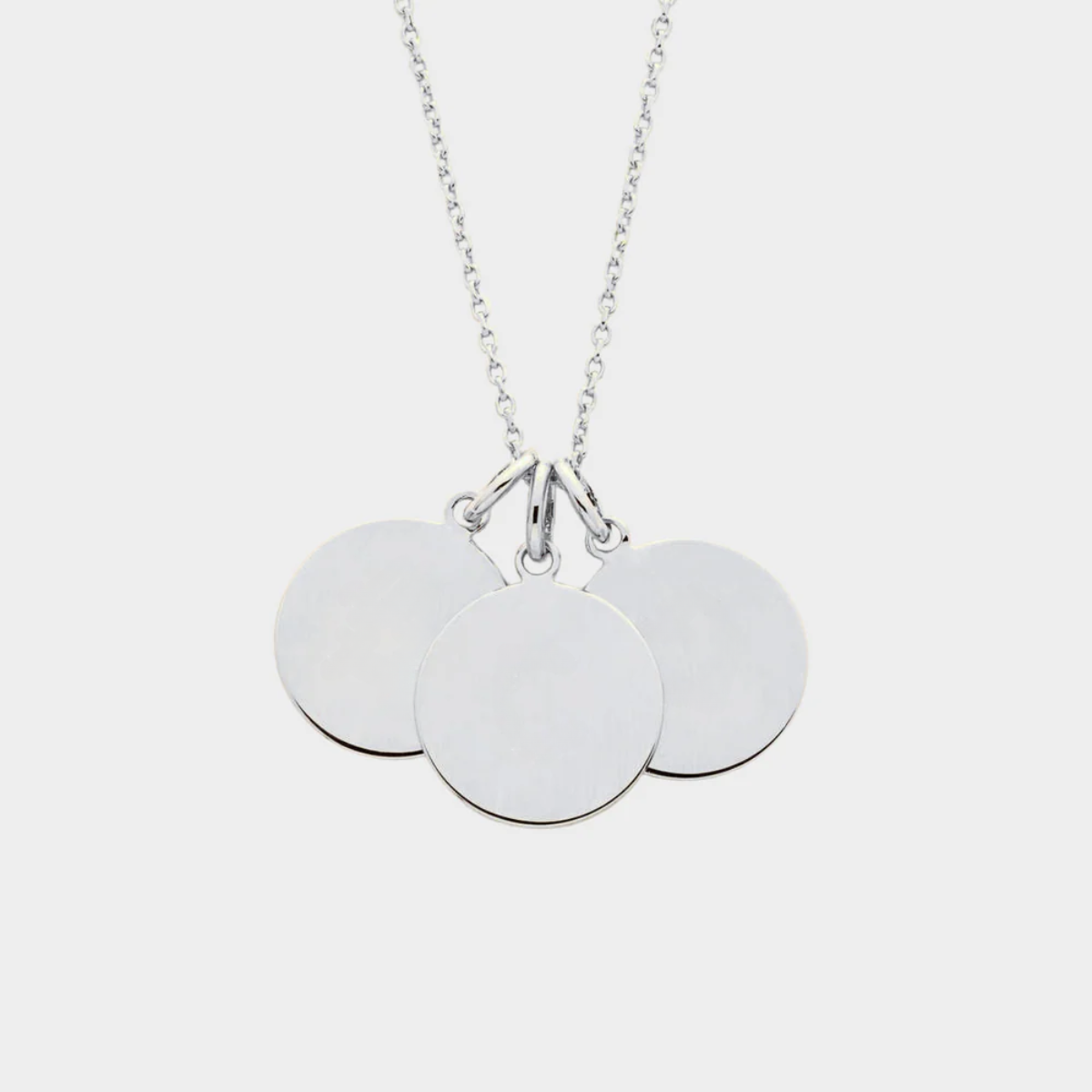 Collier 1 à 4 pendentifs médaille argent gravure initiale étoilée