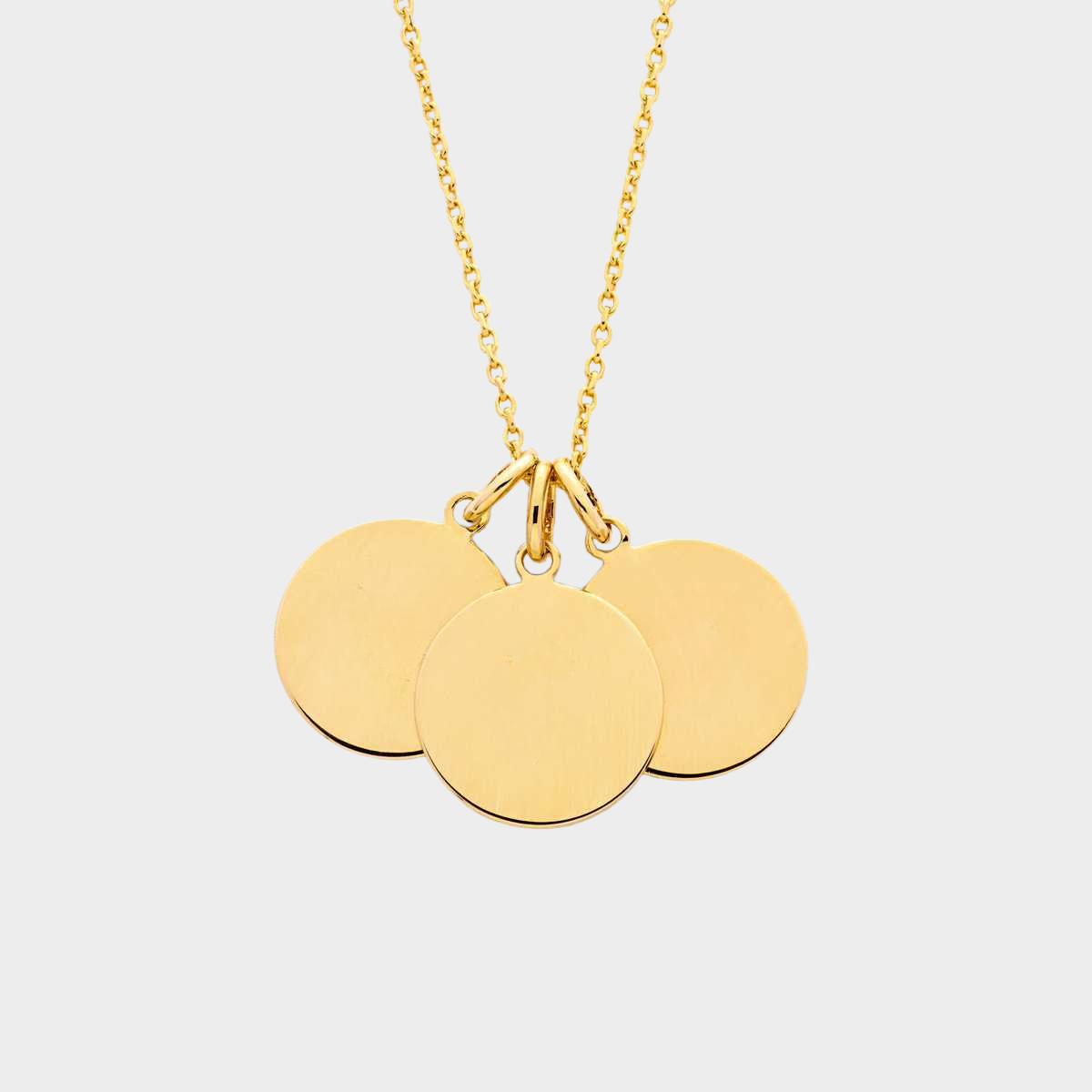 Collier 1 à 4 pendentifs médaille plaqué or gravure initiale étoilée