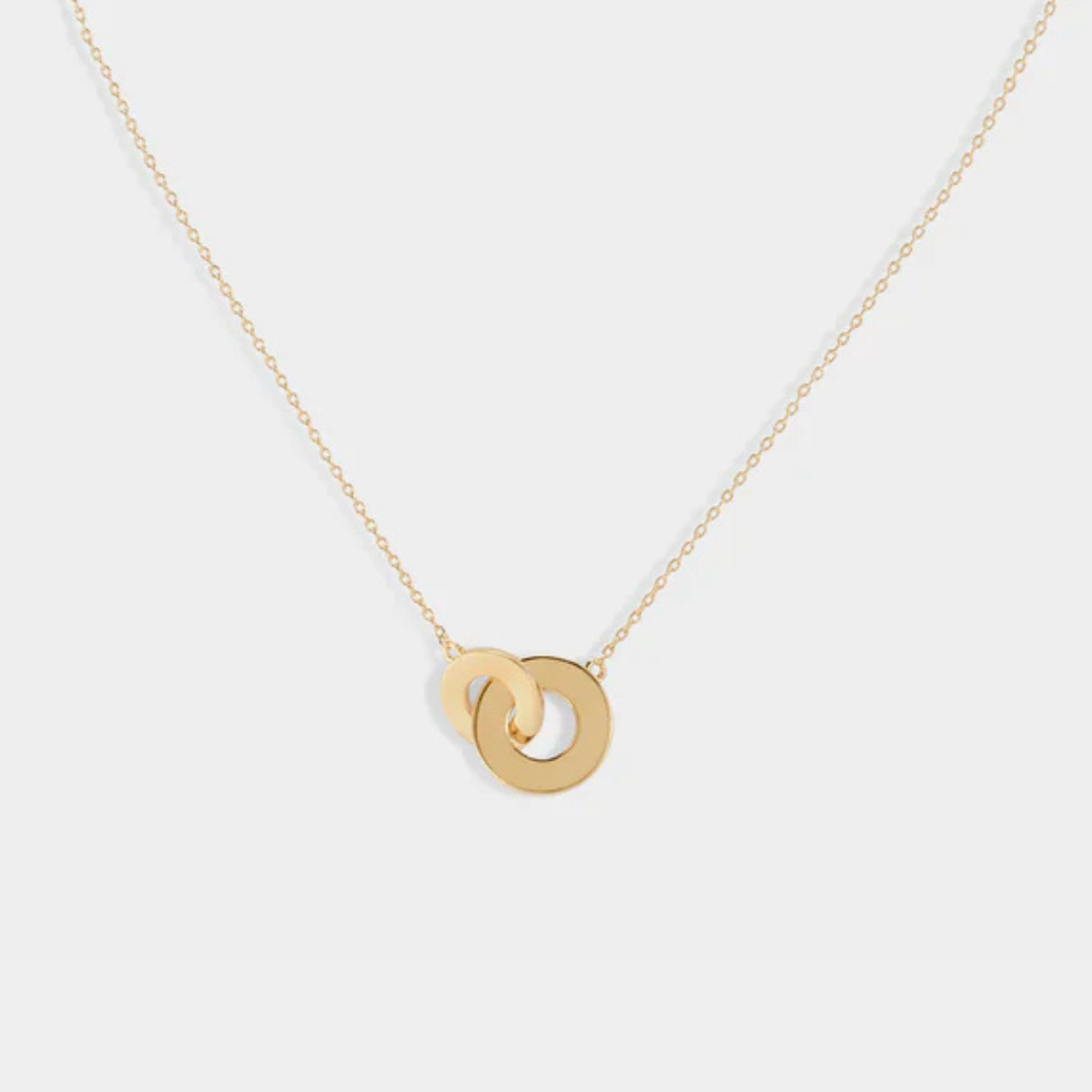 Collier duo de cibles plaqué or personnalisable