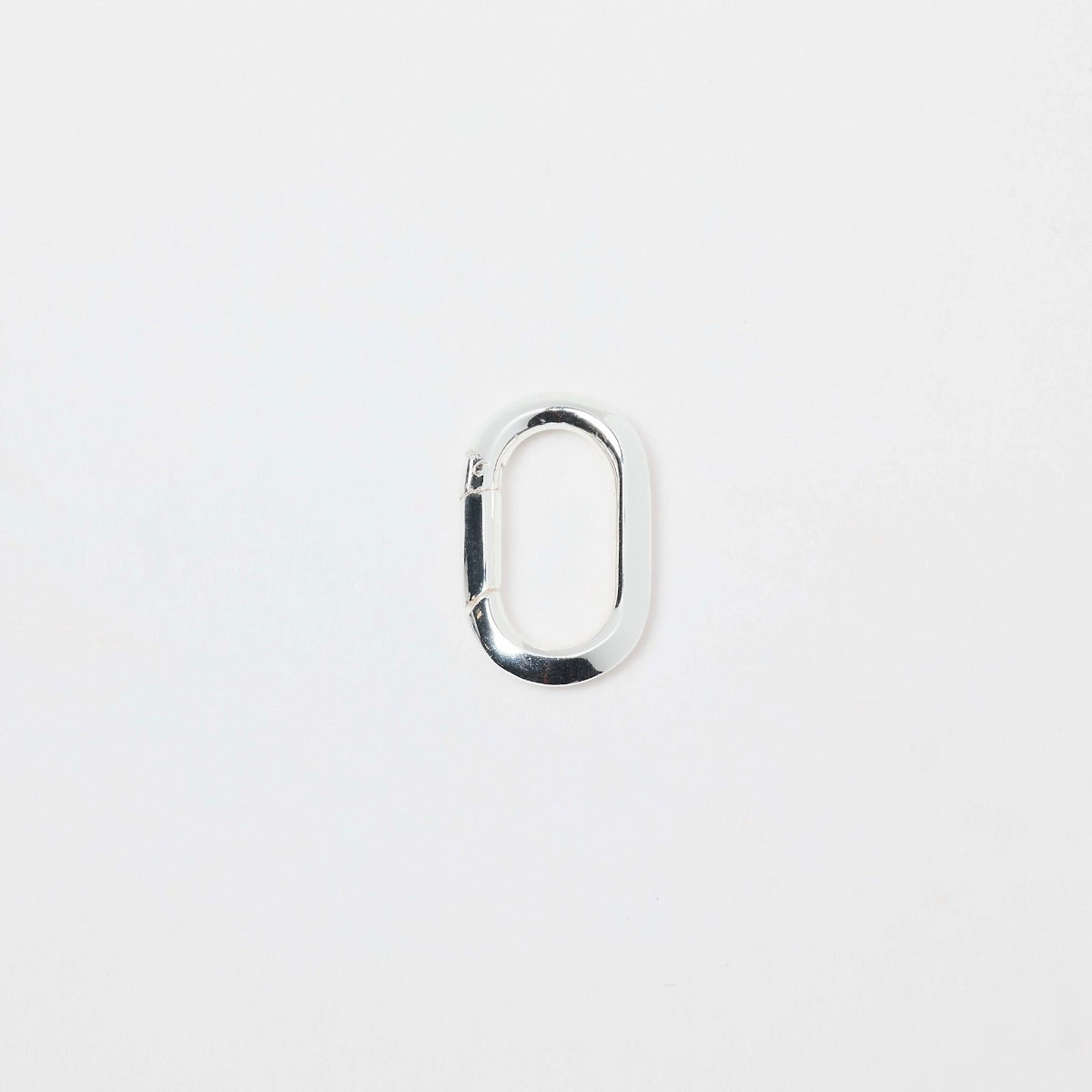 Mousqueton Smile ovale argent massif