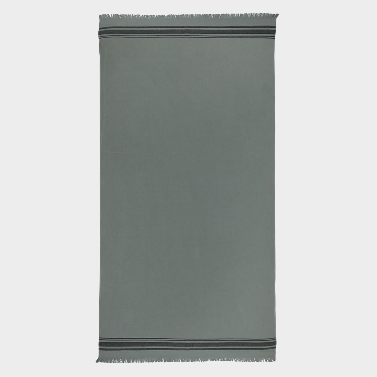 Fouta éponge kaki et noir