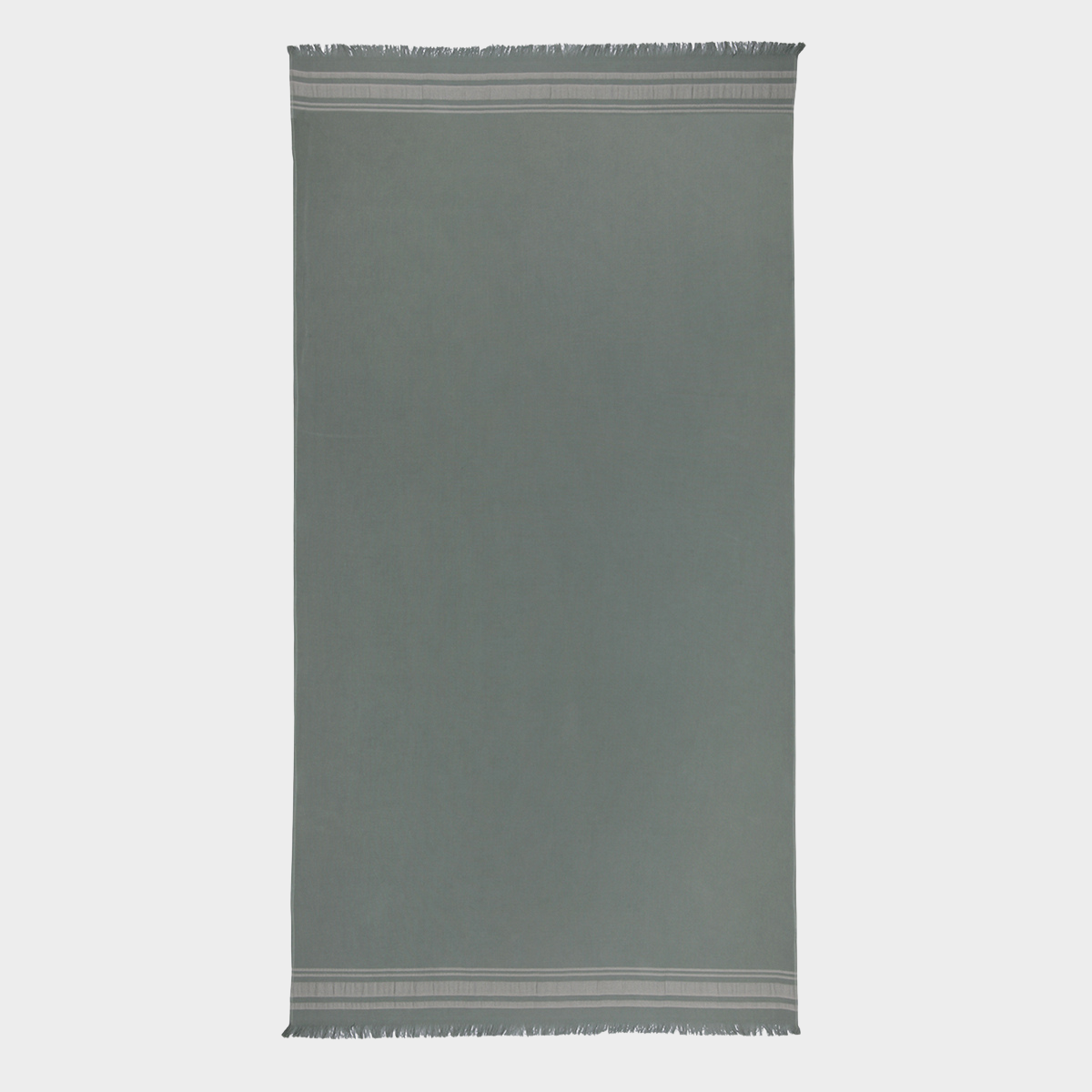 Fouta éponge vert céladon et grège