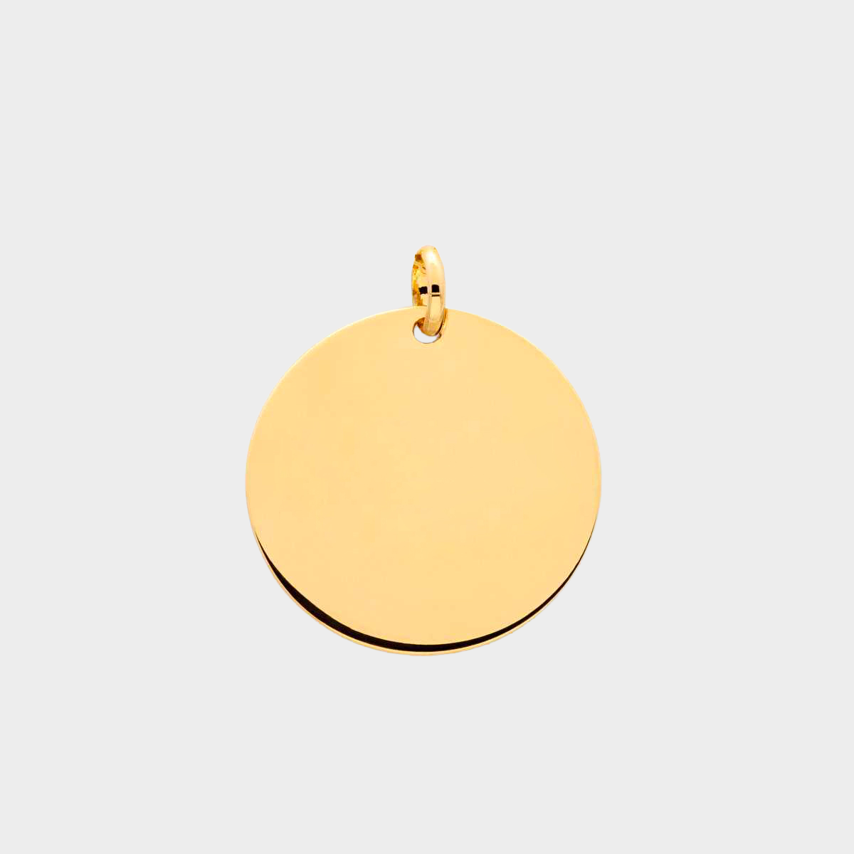 Grande médaille lisse 2,7 cm plaqué or