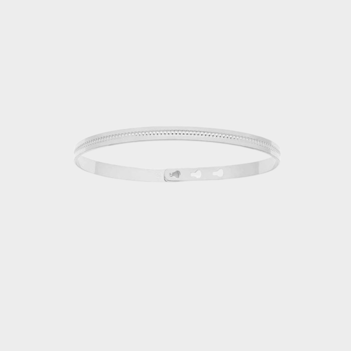 Jonc 1 ligne de perle argent