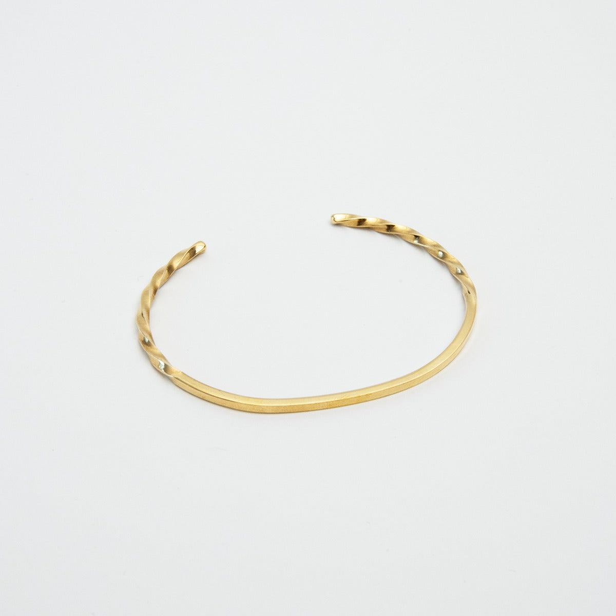 Jonc Twist Two (vrille/lisse/vrille) plaque or