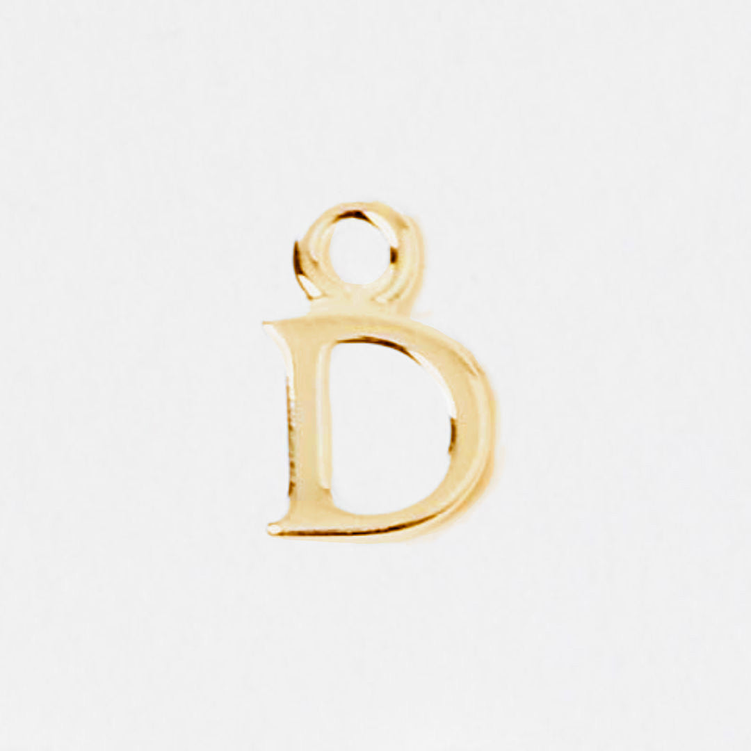 Lettre Prenom D plaque or