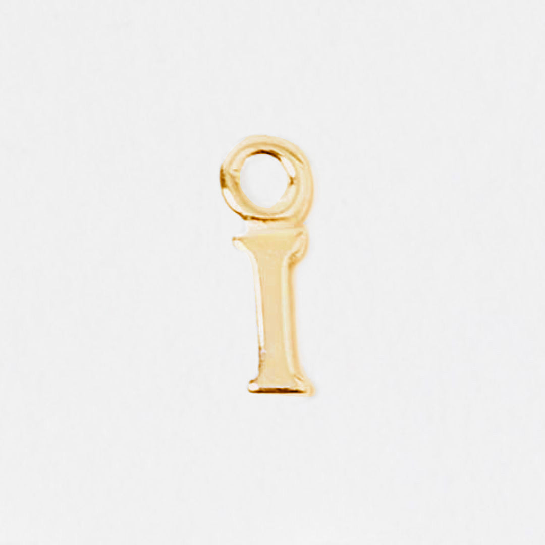 Lettre Prenom I plaque or