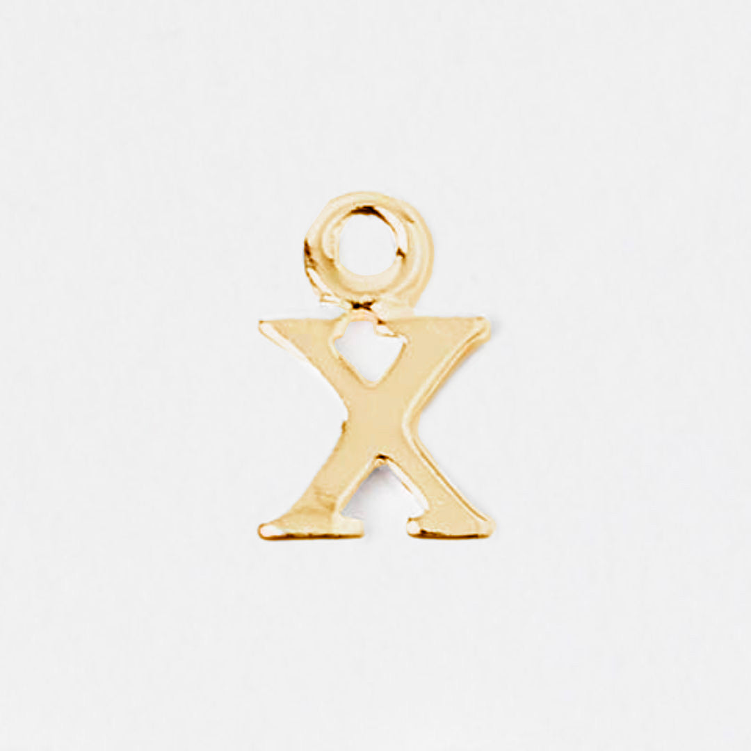 Lettre Prénom X plaqué or