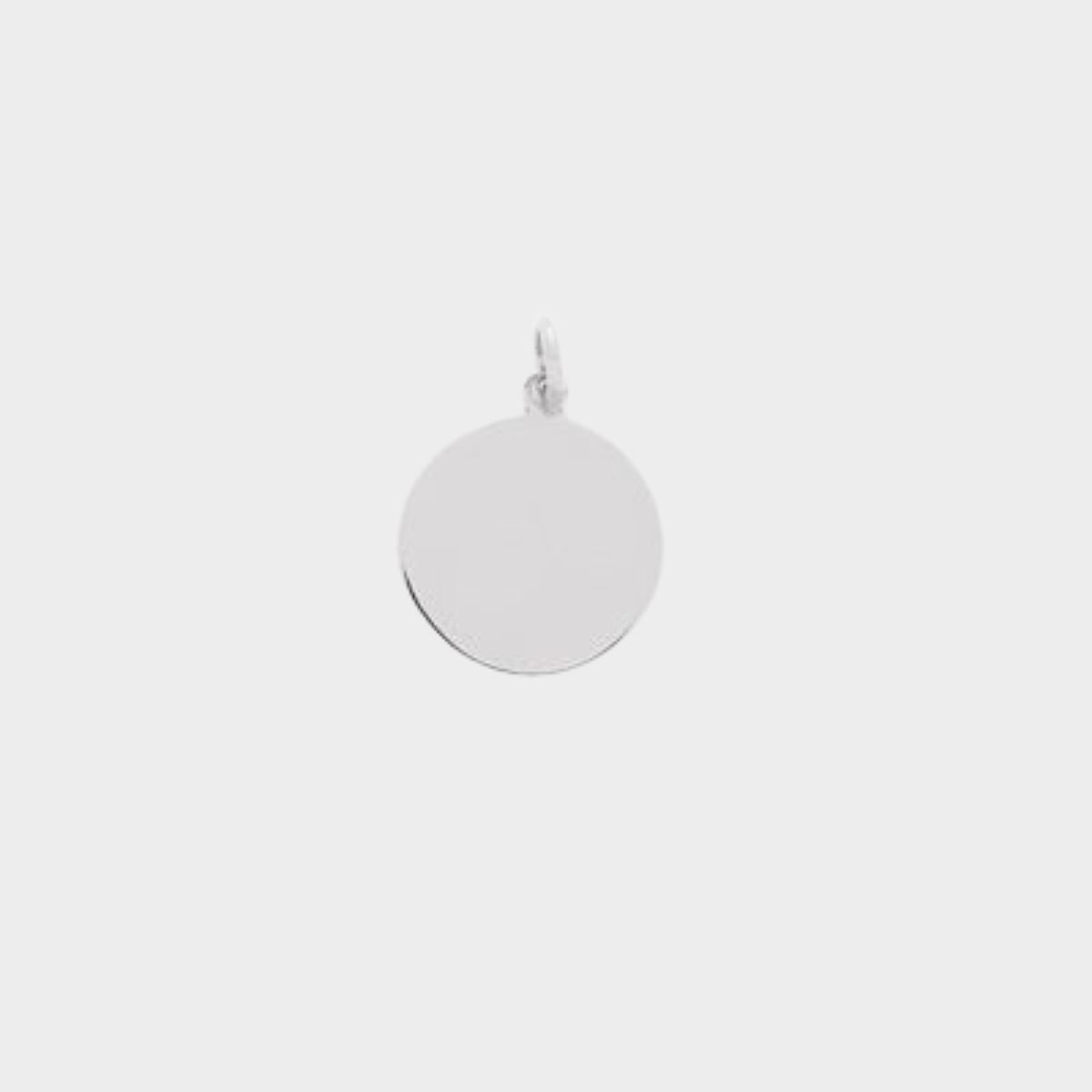 Petite médaille plate 1.7 cm argent massif