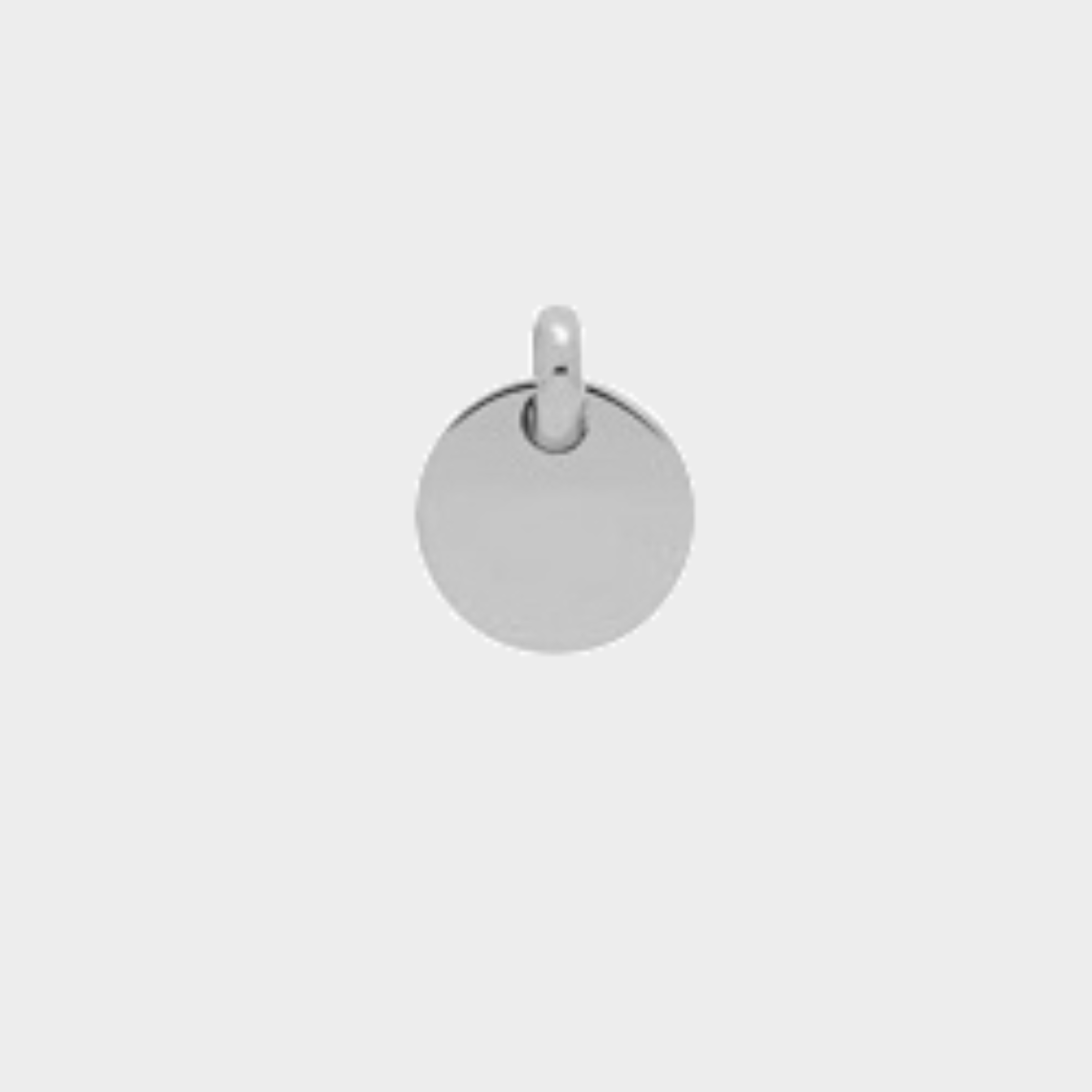 Mini breloque mini rond bombé argent massif