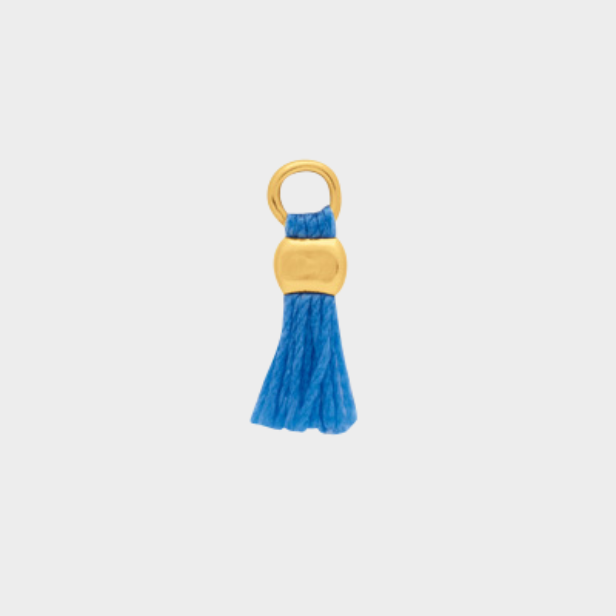 Mini pompon plaqué or bleu roi