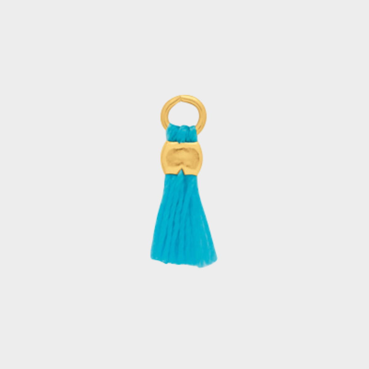 Mini pompon plaqué or Turquoise
