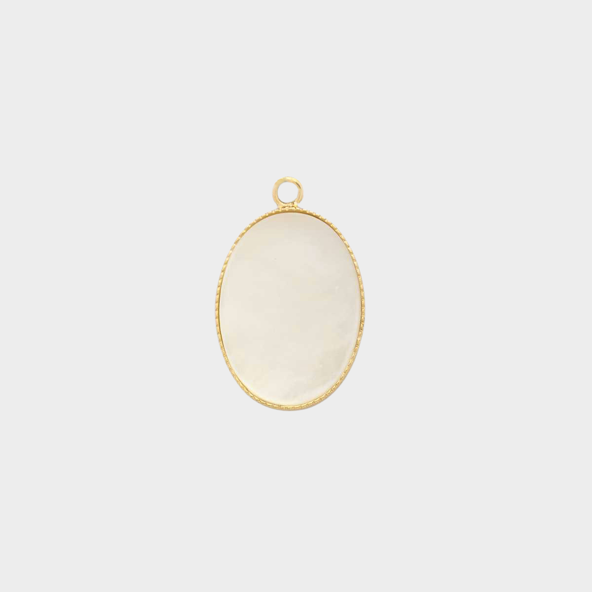 Pendentif Joséphine nacre blanche plaqué or