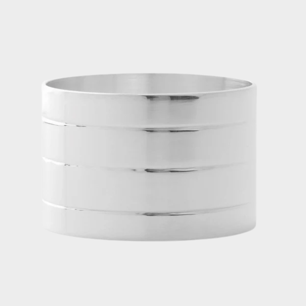 Rond de serviette Design métal argenté