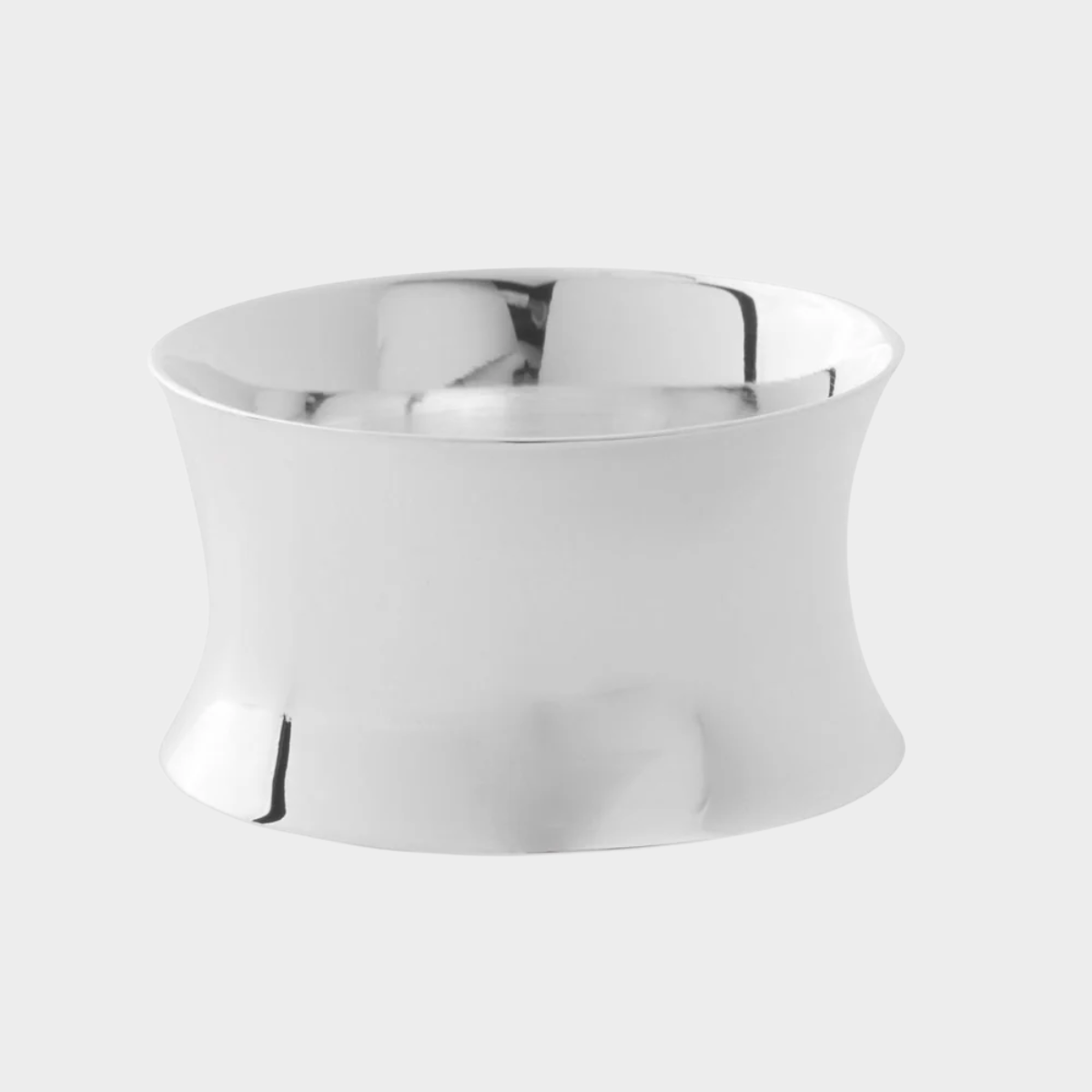 Rond de serviette Pur Evasé métal argenté