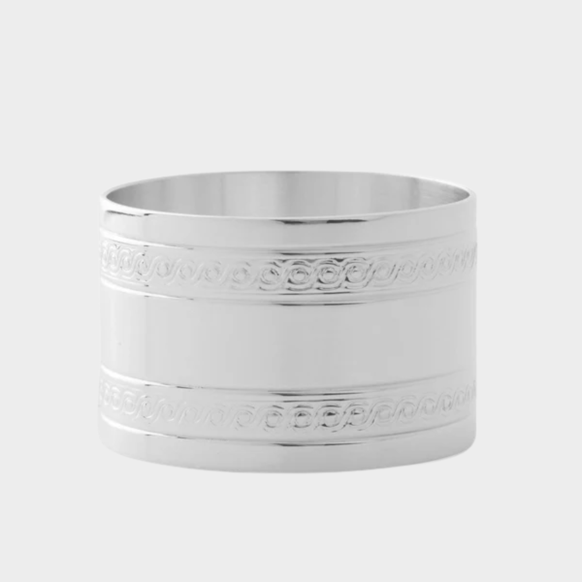 Rond de serviette "Tressé" métal argenté