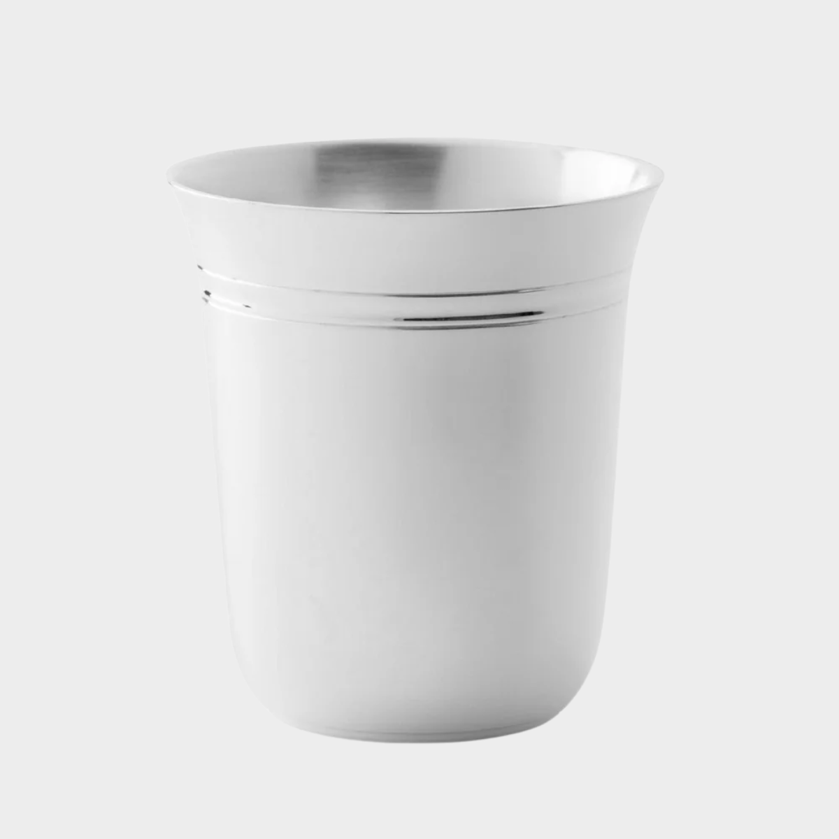 Timbale de baptême 2 liserets métal argenté