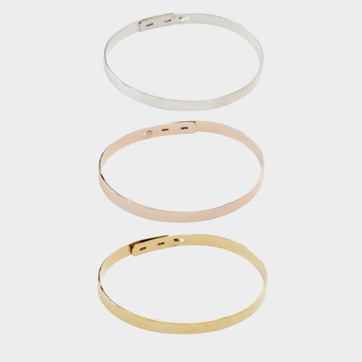 Trio de joncs ruban lisses