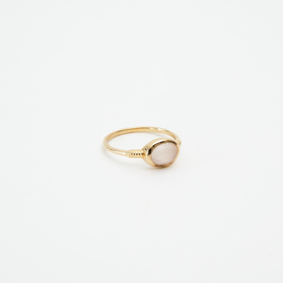Bague Jaya quartz rose plaqué or