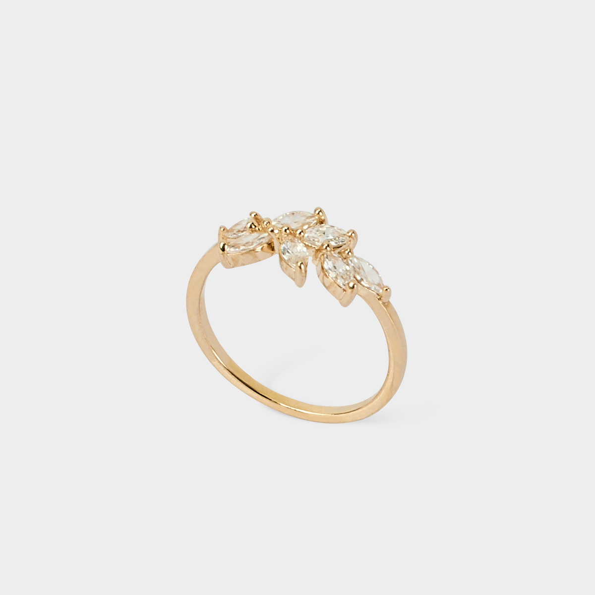 Bague Pétales plaqué or