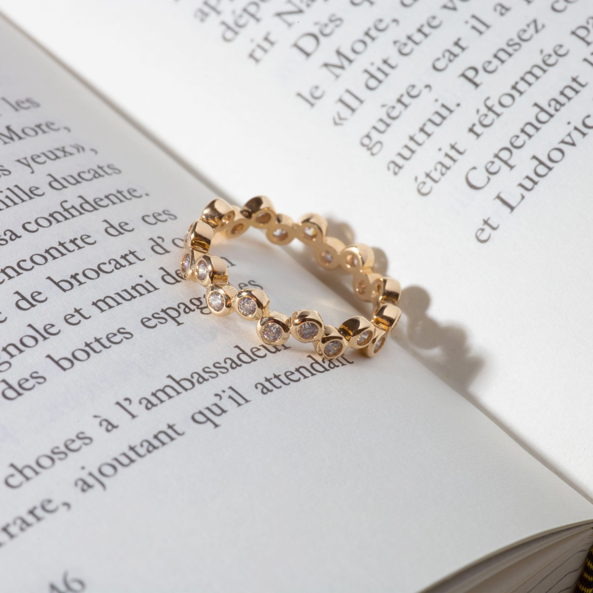 Bague romantique plaqué or