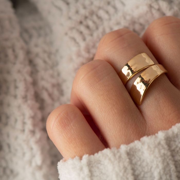 Bague Toi et Moi plaqué or