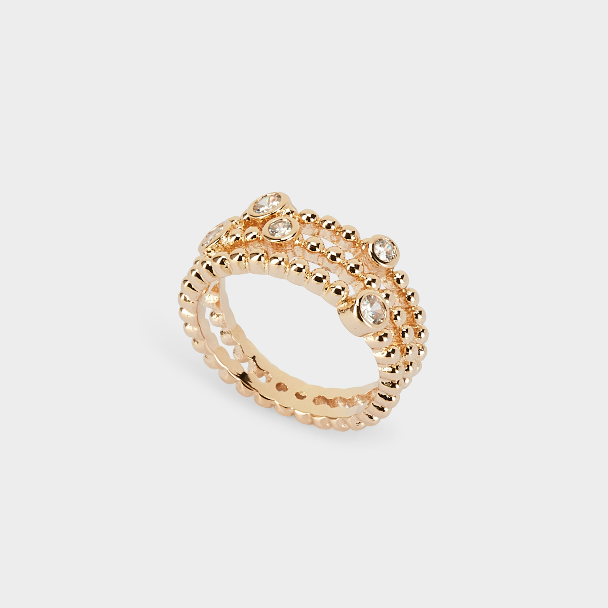 Bague Purity 3 rangs plaqué or